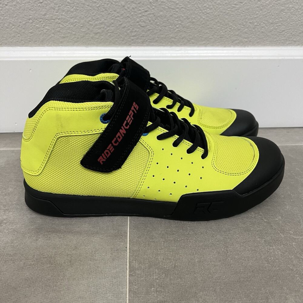 Ride Concepts Wildcat Mens 10.5 Yellow MTB Sneaker Bike Flat Pedal Shoes